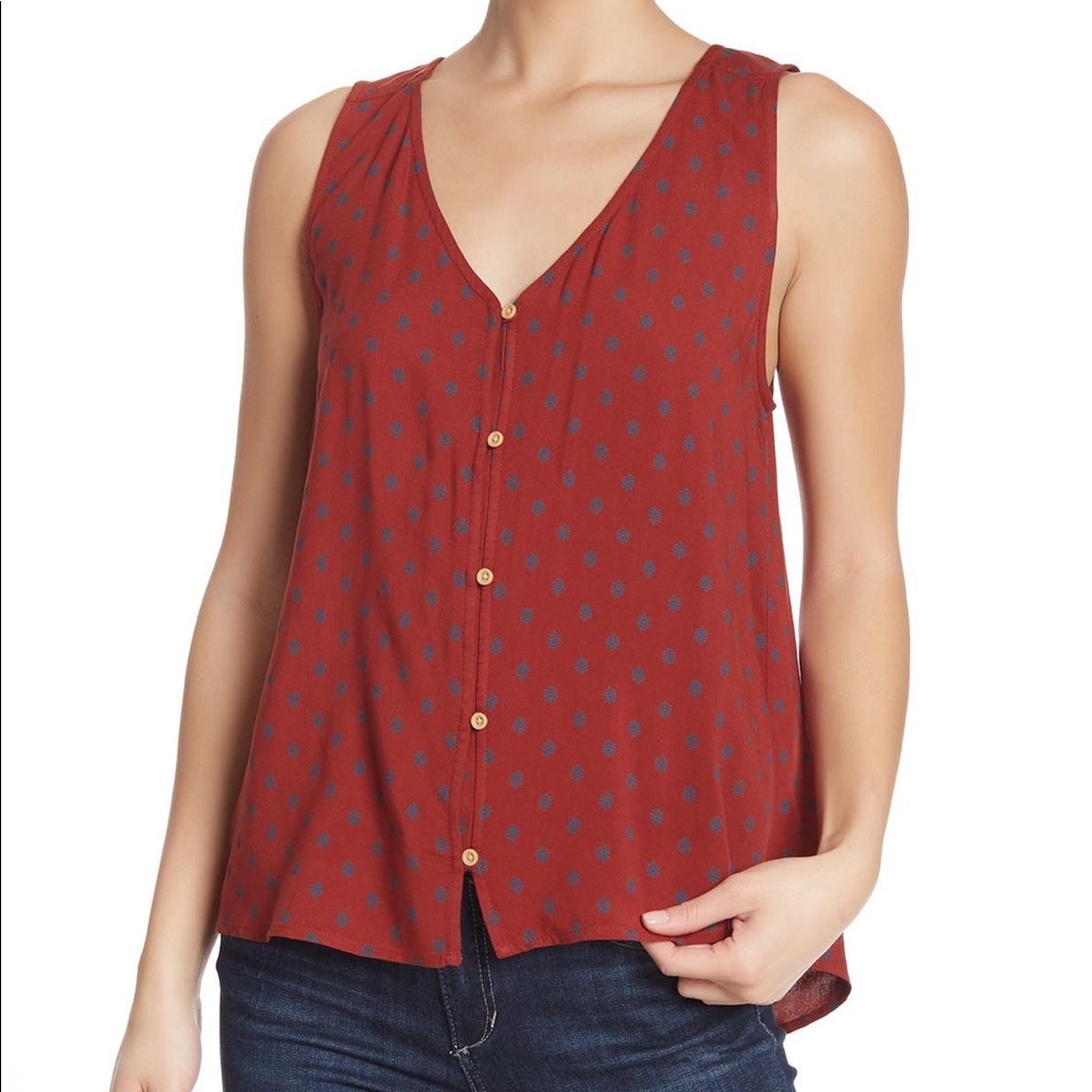 SUSINA Button Front High/Low Tank, NWT